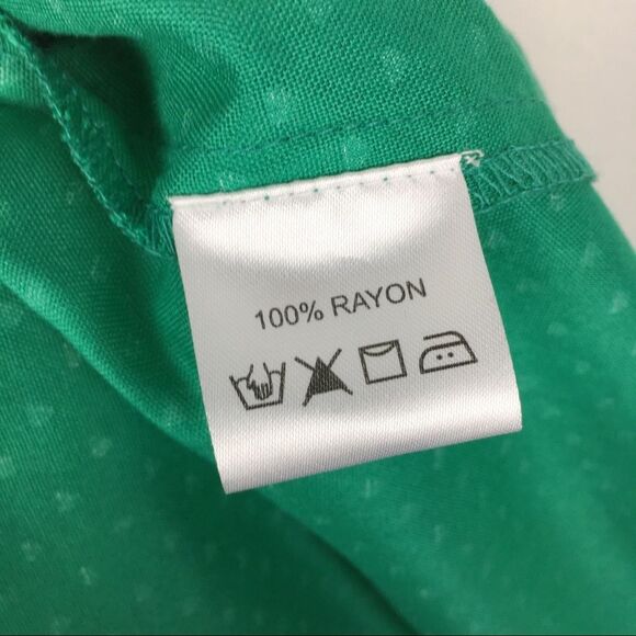 Modcloth Pretty Vacant Size XS Skirt Green White Hearts Heart Print With Pockets - Picture 6 of 7